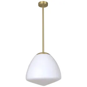 Ciotola Glass & Iron Pendant Light, Medium, Antique Brass by CLA Ligthing, a Pendant Lighting for sale on Style Sourcebook