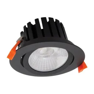 Aqua IP65 Indoor / Outdoor LED Gimbal Dimmable Downlight, 13W, CCT, Black by Domus Lighting, a Spotlights for sale on Style Sourcebook