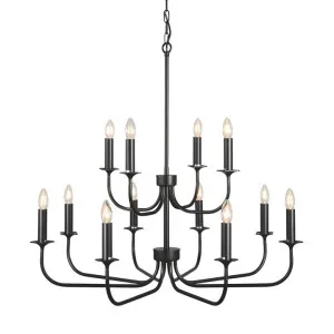 Forbes Iron Chandelier, 12 Light by French Country Collection, a Chandeliers for sale on Style Sourcebook