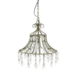 Eliza Iron & Glass Droplet Petite Chandelier by French Country Collection, a Chandeliers for sale on Style Sourcebook