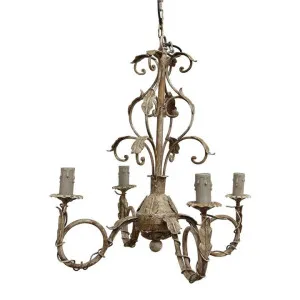 Helena Fleur Rustic Iron Chandelier by French Country Collection, a Chandeliers for sale on Style Sourcebook
