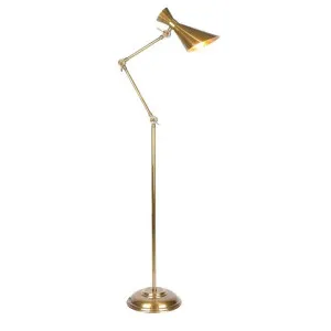 Grasshopper Brass Adjustable Floor Lamp, Antique Brass by Emac & Lawton, a Floor Lamps for sale on Style Sourcebook