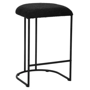 Set of 2 - Galvan 65cm Bar Stool - Black Boucle by Interior Secrets - AfterPay Available by Interior Secrets, a Bar Stools for sale on Style Sourcebook