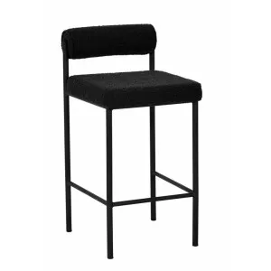 Set of 2 - Shaffer 65cm Bar Stool - Black Boucle by Interior Secrets - AfterPay Available by Interior Secrets, a Bar Stools for sale on Style Sourcebook