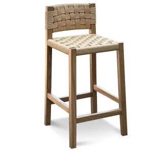 Jolen Rattan Bar Stool - Natural with Back by Interior Secrets - AfterPay Available by Interior Secrets, a Bar Stools for sale on Style Sourcebook