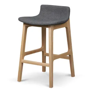 Harris 65cm Grey Bar Stool - Natural Legs by Interior Secrets - AfterPay Available by Interior Secrets, a Bar Stools for sale on Style Sourcebook