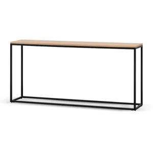 Chelsa 1.6m Console Table - Natural Top and Black Frame by Interior Secrets - AfterPay Available by Interior Secrets, a Console Table for sale on Style Sourcebook