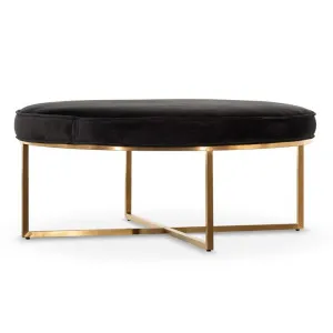 Ex Display - Bianka 100cm Ottoman - Black Velvet by Interior Secrets - AfterPay Available by Interior Secrets, a Ottomans for sale on Style Sourcebook