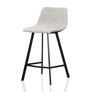 Set Of 2 - Duke 65cm Bar Stool - Moonlit Pepper Boucle by Interior Secrets - AfterPay Available by Interior Secrets, a Bar Stools for sale on Style Sourcebook