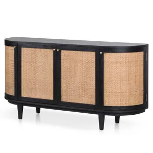 Jesse 1.7m Black Elm Sideboard - Rattan Doors by Interior Secrets - AfterPay Available by Interior Secrets, a Sideboards, Buffets & Trolleys for sale on Style Sourcebook