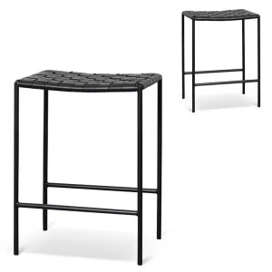 Set of 2 - Anika Bar stool - Black by Interior Secrets - AfterPay Available by Interior Secrets, a Bar Stools for sale on Style Sourcebook