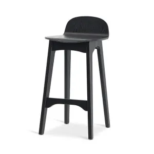 Connor 65cm Bar Stool - Full Black by Interior Secrets - AfterPay Available by Interior Secrets, a Bar Stools for sale on Style Sourcebook