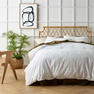 Vintage Design Lucas Cotton White Quilt Cover Set by null, a Quilt Covers for sale on Style Sourcebook