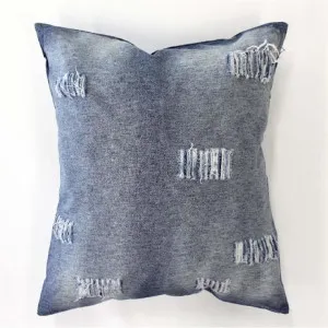 Vintage Design Distressed Denim 65x65cm European Cushion by null, a Cushions, Decorative Pillows for sale on Style Sourcebook