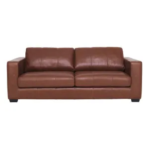 Gordon 2.5 Seater Sofa in Leather Cognac by OzDesignFurniture, a Sofas for sale on Style Sourcebook