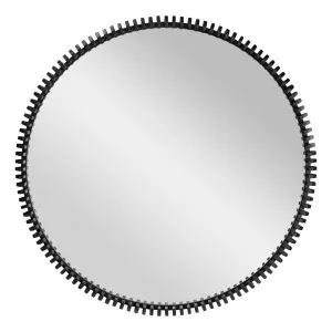 Pila Round Mirror 100cm in Black by OzDesignFurniture, a Mirrors for sale on Style Sourcebook