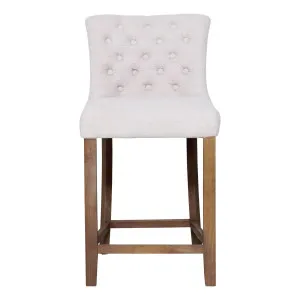 Xavier Bar Chair in Beige / Mangowood Stain by OzDesignFurniture, a Bar Stools for sale on Style Sourcebook