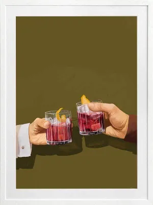 Chin Chin di Rosso Framed Art Print by Urban Road, a Prints for sale on Style Sourcebook