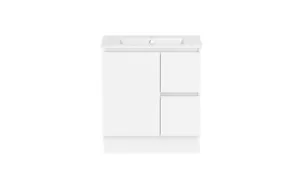 Ascot Floor Or Wall Mount Vanity 760mm 2 Draw Rh 1 Door Polar Gloss In White By Raymor by Raymor, a Vanities for sale on Style Sourcebook