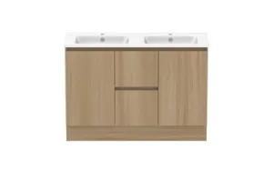 Ascot Floor Or Wall Mount Double Vanity 1200mm 2 Draw Centre 2 Door In Plantation Ash By Raymor by Raymor, a Vanities for sale on Style Sourcebook