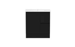 Ascot Floor Or Wall Mount Slim Vanity 765mm 2 Draw Rh 1 Door In Black By Raymor by Raymor, a Vanities for sale on Style Sourcebook