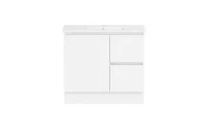 Ascot Floor Or Wall Mount Slim Vanity 915mm 2 Draw Rh 1 Door Polar White In Matte White By Raymor by Raymor, a Vanities for sale on Style Sourcebook