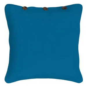 RANS London Aqua with button 43x43cm Cushion Cover by null, a Cushions, Decorative Pillows for sale on Style Sourcebook