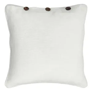 RANS London White with button 43X43cm Cushion Cover by null, a Cushions, Decorative Pillows for sale on Style Sourcebook