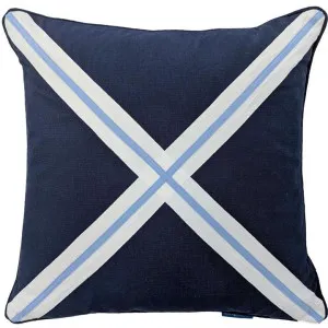 Mirage Haven Ellie Cross Dark Blue 50x50cm Cushion Cover by null, a Cushions, Decorative Pillows for sale on Style Sourcebook