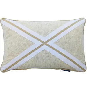 Mirage Haven Ellie Cross Linen 30x50cm Cushion Cover by null, a Cushions, Decorative Pillows for sale on Style Sourcebook