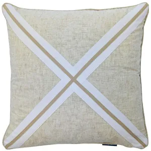 Mirage Haven Ellie Cross Linen 50x50cm Cushion Cover by null, a Cushions, Decorative Pillows for sale on Style Sourcebook