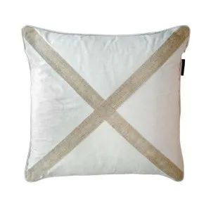 Mirage Haven East Cross Silver and White 50x50cm Cushion Cover by null, a Cushions, Decorative Pillows for sale on Style Sourcebook