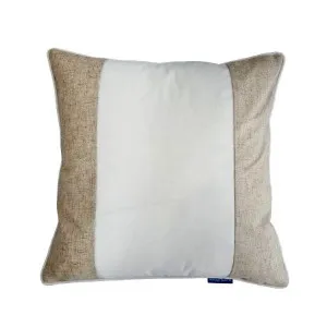 Mirage Haven Ezra Panel Silver and White 50x50cm Cushion Cover by null, a Cushions, Decorative Pillows for sale on Style Sourcebook