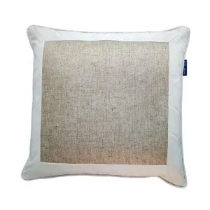 Mirage Haven Luca Border Silver and White 50x50cm Cushion Cover by null, a Cushions, Decorative Pillows for sale on Style Sourcebook