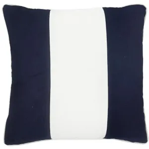 Mirage Haven Eden Panel Stripe Dark Blue and White 50x50cm Cushion Cover by null, a Cushions, Decorative Pillows for sale on Style Sourcebook