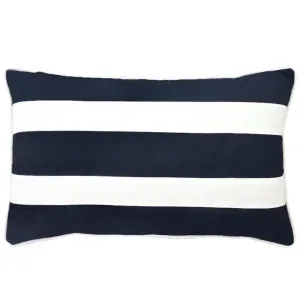 Mirage Haven Eden Outdoor Stripe Dark Blue and White 30x50cm Cushion Cover by null, a Cushions, Decorative Pillows for sale on Style Sourcebook