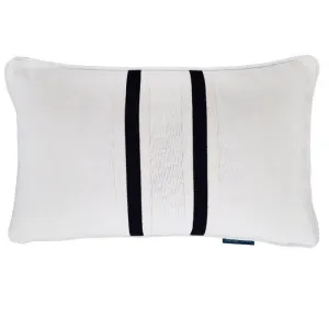 Mirage Haven North Twin Strip Dark Blue and White 30x50cm Cushion Cover by null, a Cushions, Decorative Pillows for sale on Style Sourcebook