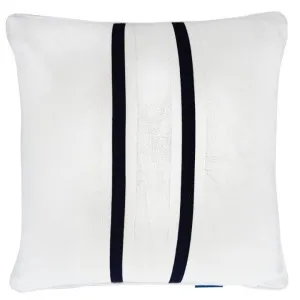 Mirage Haven North Twin Strip Dark Blue and White 50x50cm Cushion Cover by null, a Cushions, Decorative Pillows for sale on Style Sourcebook