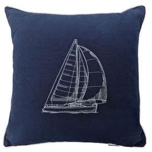 Mirage Haven Sail Dark Blue 50x50cm Kids Cushion Cover by null, a Cushions, Decorative Pillows for sale on Style Sourcebook