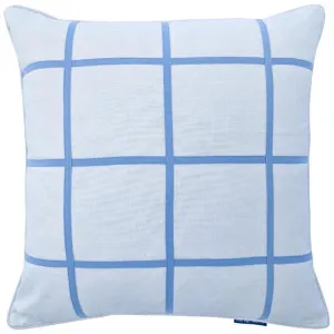 Mirage Haven Miller Windowpane Blue and White 50x50cm Cushion Cover by null, a Cushions, Decorative Pillows for sale on Style Sourcebook