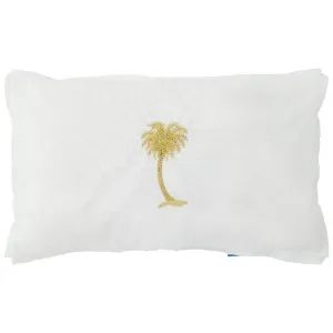 Mirage Haven Hana Palm Tree White and Gold 30x50cm Cushion Cover by null, a Cushions, Decorative Pillows for sale on Style Sourcebook