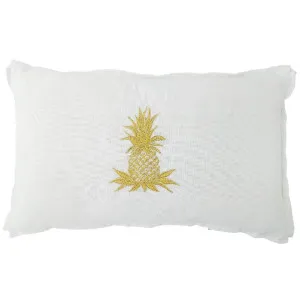 Mirage Haven Pine White and Gold 30x50cm Cushion Cover by null, a Cushions, Decorative Pillows for sale on Style Sourcebook