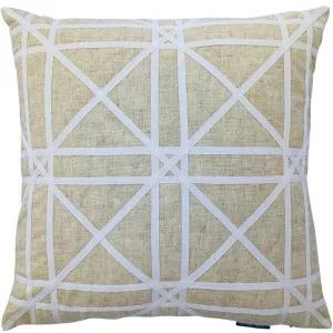 Mirage Haven Zara Braids Crosses Linen 50x50cm Cushion Cover by null, a Cushions, Decorative Pillows for sale on Style Sourcebook