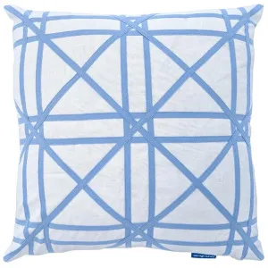 Mirage Haven Zara Braids Crosses Light Blue 50x50cm Cushion Cover by null, a Cushions, Decorative Pillows for sale on Style Sourcebook
