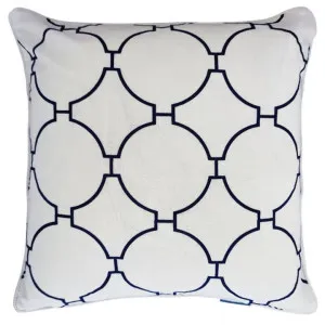 Mirage Haven Link Dark Blue and White 50x50cm Cushion Cover by null, a Cushions, Decorative Pillows for sale on Style Sourcebook