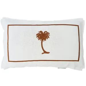 Mirage Haven Cove Palm Tree Brown and White 30x50cm Cushion Cover by null, a Cushions, Decorative Pillows for sale on Style Sourcebook