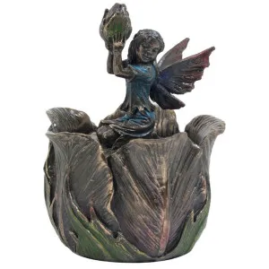 Veronese Cold Cast Bronze Coated Tulip Fairy Mini Trinket Box by Veronese, a Decorative Boxes for sale on Style Sourcebook