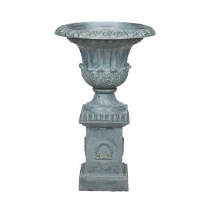 Camellia Cast Iron Garden Urn & Pedestal Set by CHL Enterprises, a Baskets, Pots & Window Boxes for sale on Style Sourcebook