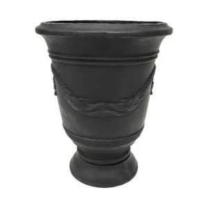 Madeline Cast Iron Garden Urn Pot, Small, Black by CHL Enterprises, a Baskets, Pots & Window Boxes for sale on Style Sourcebook