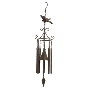 Connell Dragonfly Rustic Iron Windchime by French Country Collection, a Doorbells for sale on Style Sourcebook